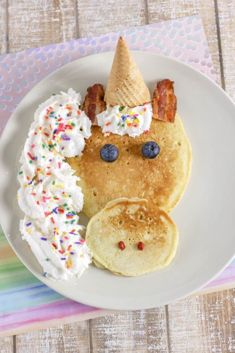 Unicorn Pancakes - Budget Savvy Diva Unicorn Pancakes, Fun Pancakes, Pastel Cupcakes, Unicorn Lover, Kids Recipes, Fun Kids Food, Savoury Cake, Breakfast For Kids, Fun Snacks