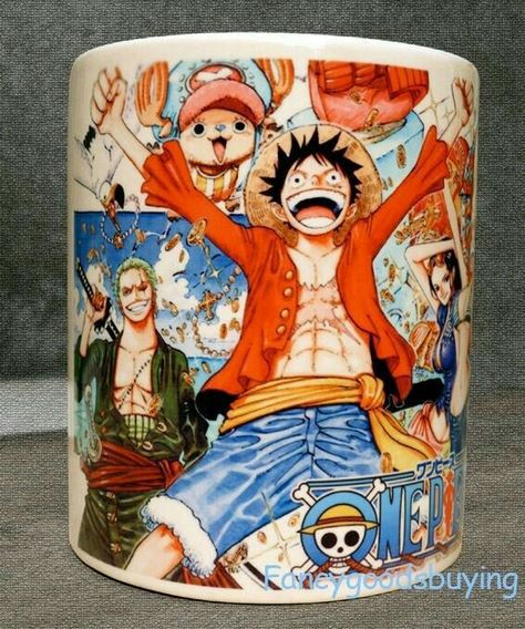 Chopper, Luffy, Zoro, Robin, text, One Piece, mug, cup; Anime Stuff I Want One Piece Mug, Anime One Piece Luffy, One Piece Theme, Anime Cake, One Piece Merchandise, Harley Quinn Quotes, Mug Crafts, Easy Diy Gifts, Japan Anime