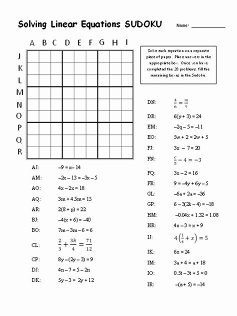 Solving Linear Equations Worksheet Pdf Awesome 25 Best Ideas About solving Equations On Pinterest Linear Equations Worksheet, Puzzle Worksheet, Solving Linear Equations, Teaching Algebra, Algebra Equations, School Algebra, Algebra Activities, Teaching Mathematics, Algebraic Expressions