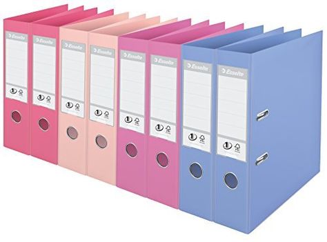 Esselte Lever Arch File for Archiving, Plastic, 7.5 cm Spine, 231039 - A4, Peach: Amazon.co.uk: Office Products Lever Arch Files, Office Branding, Document Folder, Document Storage, Stationery Organization, Pastel Colours, Business Supplies, Filing Cabinet, House Colors