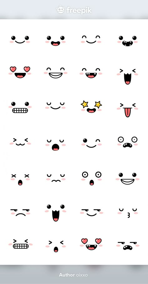 Emoji Cute Drawings, Cute Emoji Sticker, Emoji Cute Face, How To Draw Emojis, Laughing Emoji Drawing, Cute Emoticons Faces, Cute Eyes Drawing Cartoon, Cute Emoji Drawings, Desenhos Cute