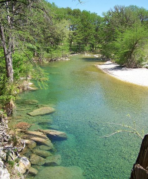 A mile from Garner State Park and near the gorgeous Lost Maples forest preserve you'll find one of the best swimming holes on the Frio River.   Frio River Cabins are open year 'round and cabin number 7 has one of the best views (and it has two bedrooms and a full kitchen)! River Cabins, Frio River, Garner State Park, Texas State Parks, Texas Places, Texas Vacations, River Cabin, Texas Travel, Swimming Holes