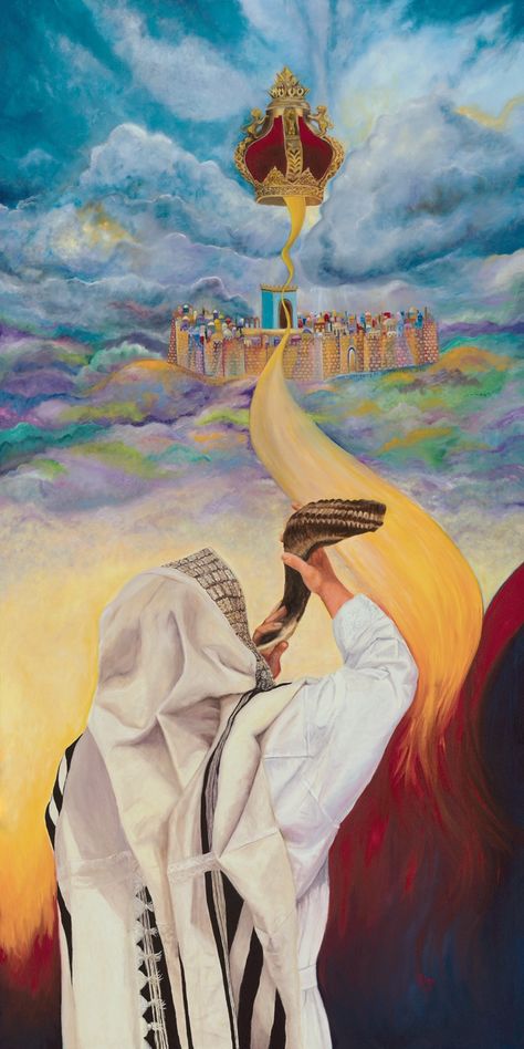 Shofar Art, Judaism Art, Jewish Artwork, Prophetic Painting, Judaica Art, Bible Images, Prophetic Art, Jewish Art, Lion Of Judah