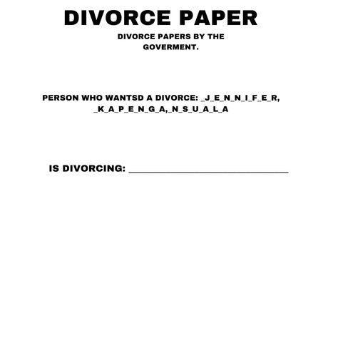 Fake Divorce Papers, Divorce Papers, Funny, Quick Saves