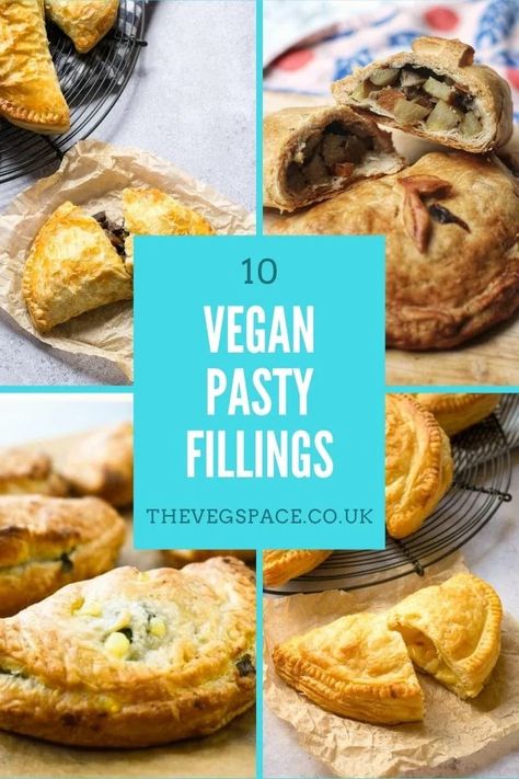 Vegan Afternoon Tea Sandwich Recipes, Vegan Pastries Savoury, Vegan Cornish Pasties, Cornish Pasties Vegetarian, Vegetarian Pasties Recipes, Vegetarian Pasty Filling, Pasty Recipe Vegetarian, Vegan Pie Filling Savoury, Vegan Pastry Savoury