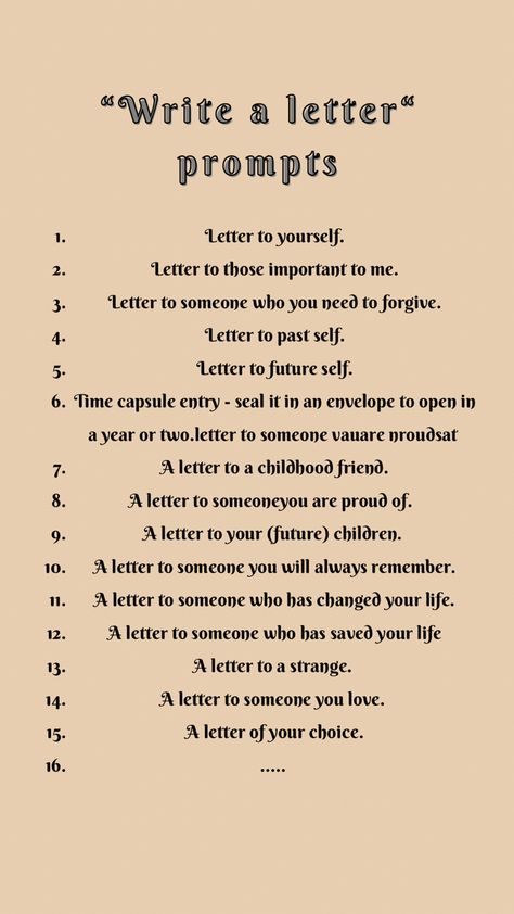 Write It Out Journal, Journal Prompts Write A Letter, Journal Idea Prompts, Topics To Write About Journals, Journal Prompts About The Future, Letters I Never Sent Journal, Music Journal Ideas Writing Prompts, Journal Prompts Letters, Journal Prompts Love Life