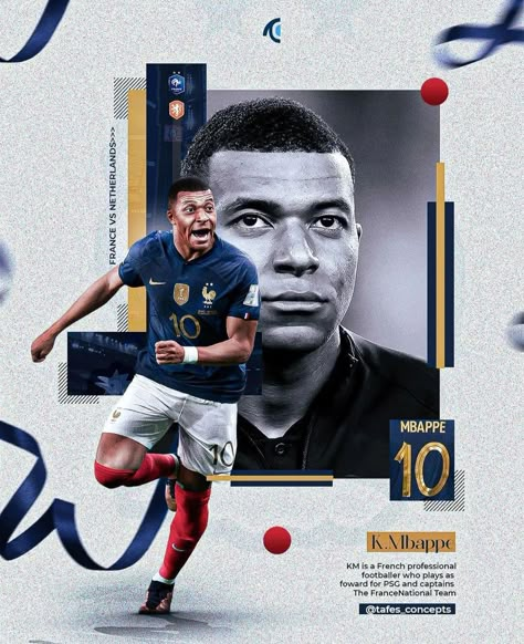 Football Players Poster, Goal Graphic, Mbappe Poster, Football Poster Design, Sports Design Layout, فنسنت فان جوخ, Poster Graphic Design, Real Madrid Soccer, Sports Design Ideas