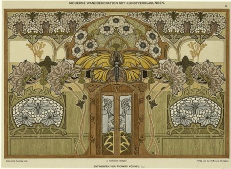 The New Art Deco & Art Nouveau Modern Style Art Nouveau Painting, Art Nouveau Interior, Walter Crane, Motif Art Deco, Art Nouveau Illustration, Art Nouveau Pattern, Vintage Blog, Art Nouveau Architecture, 카드 디자인