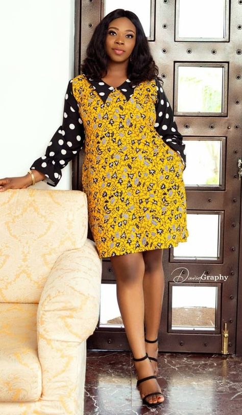 Ankara Shift Dress, Stylish Business Outfits, Shirt Gown, Short Ankara Dresses, Ankara Short, African Attire Dresses, Ankara Short Gown Styles, Corporate Dress, Short African Dresses