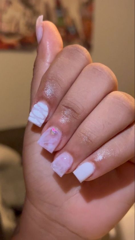 Baddie Short Acrylic Nails Square, Real Short Nails, Baddie Acrylic Nails Short, Cute Baddie Nails Short, Bday Nails Ideas Short, Shorties Acrylic Nails, Short Nail Set, Candy Nail Art, Peeps Candy