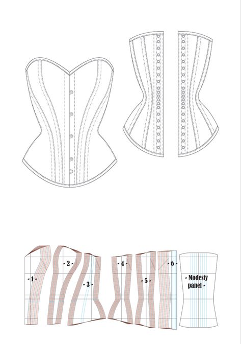 Corset Base Drawing, How To Make A Victorian Corset, Corset Template Pattern, Corset Sewing Pattern Free, Corset Template, Sewing Pattern Clothes, Victorian Corset Pattern, Free Corset Pattern, Corset Pattern Drafting