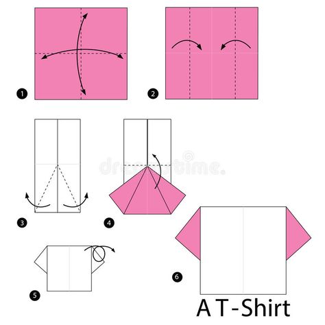 Origami Illustration, Shirt Origami, Making Origami, Origami Shirt, Cute Paper, How To Make Origami, Shirt Template, Free Illustration, Cartoon Cute