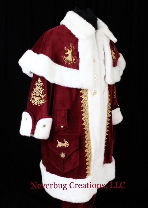 Mrs Santa Claus Costume, Santa Costumes, Santa Claus Pictures, Santa Claus Suit, Santa Claus Outfit, Christmas Jacket, Victorian Santa, Santa Claus Costume, Christmas Suit