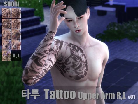 SooBi's Tattoo Upper Arm R,L v01 Tattoos Sims 4 Cc Male, Sims 4 Yakuza Tattoo, Sims 4 Male Tatoos, Male Sims Tattoo Cc, Sims 4 Cc Tattoo Male Arm, Sims 4 Arm Tattoo Cc, Sim4 Tattoo, Sims 4 Arm Tattoo, Tattoo Sims 4 Cc Male