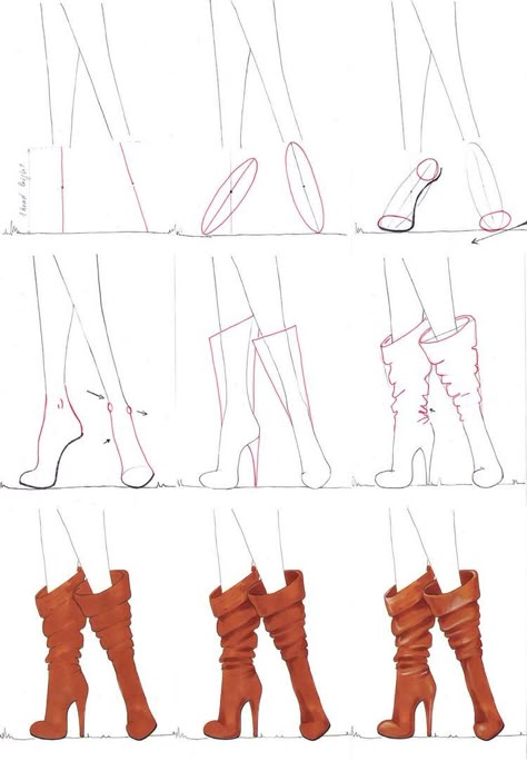 Silhouette Mode, Fashion Illustration Tutorial, Fashion Figure Drawing, Fashion Illustrations Techniques, Fashion Drawing Sketches, Fashion Drawing Tutorial, Fashion Design Sketchbook, Shoes Drawing, Animation Tutorial