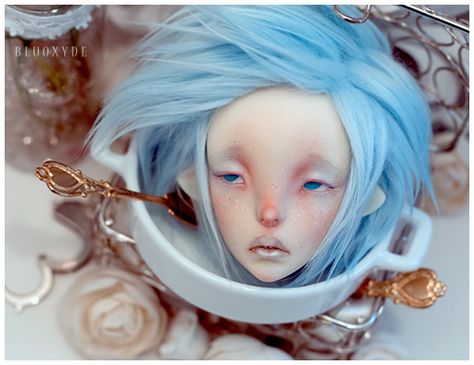 Frozen face-up 1 by Bluoxyde, via Flickr Frozen Boy, Pidgin Dolls, Bjd Making, Pidgin Doll, Frozen Face, Skin Colors, Ball Jointed Doll, Ooak Art Doll, Smart Doll