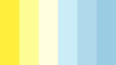 Blue Yellow Color Palette, Pastel Blue Color Palette, Color Palette Vintage, Pastel Light Blue, Procreate Palettes, Yellow Color Palette, Yellow Palette, Pastel Blue Color, Surf Logo