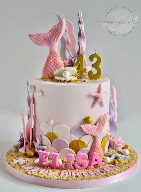 Aquarium Cake, Ocean Birthday Cakes, Cake Mermaid, Single Tier Cake, Candy Birthday Cakes, Mermaid Theme Birthday Party, Mermaid Birthday Cakes, Summer Cakes, Mermaid Cakes