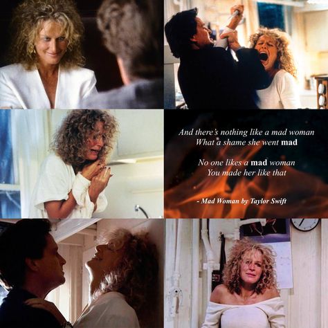 Fatal Attraction Aesthetic, Glenn Close Fatal Attraction, Alex Forrest, Mad Woman Taylor Swift, Mad Woman, Fatal Attraction, Glenn Close, Mad Women, Reading Area