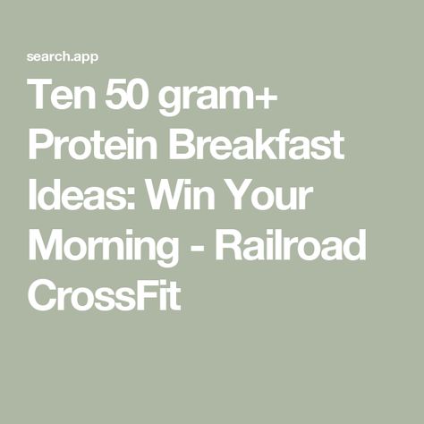 Ten 50 gram+ Protein Breakfast Ideas: Win Your Morning - Railroad CrossFit 50 G Protein Breakfast, 50 Gram Protein Breakfast, 40 Gram Protein Breakfast, 50g Protein Breakfast, Protein Breakfast Ideas, Protein Smoothie Bowl, Protein Rich Breakfast, Easy Protein, Breakfast Ingredients