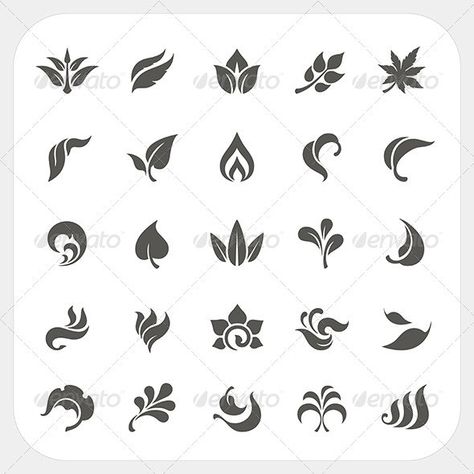 Leaf Icon, Leaf Symbol, Typographic Logo Design, Mandala Art Therapy, Dress Design Drawing, Flower Icons, Jewelry Design Drawing, Typographic Logo, Stencil Patterns