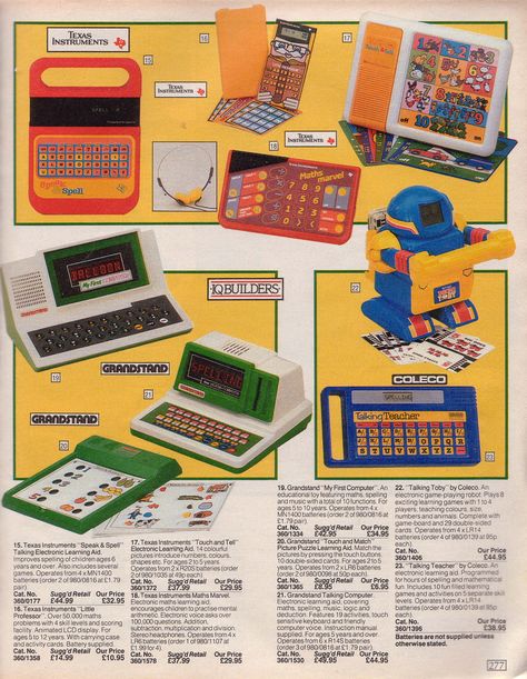 1980s Childhood, Toy Catalogs, 1980s Toys, Retro Gadgets, Star Wars Figures, Retro Video Games, Vintage Electronics, Childhood Toys, Creative Drawing