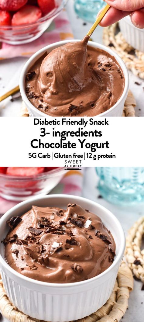 3 Ingredient Chocolate Pudding, Easy Healthy Pudding Recipes, Diet Chocolate Desserts, Dessert Recipes Using Greek Yogurt, Chocolate Protein Yogurt Bowl, Healthy Easy Desserts Quick Simple, Greek Yogurt Cocoa Powder Dessert, High Protein Custard, Healthiest Desserts Clean Eating