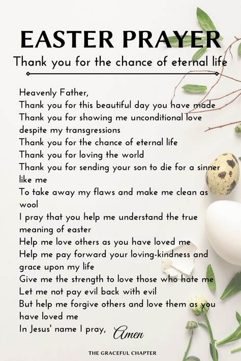 thank you for the chance of eternal life Prayers Of Thanks, Easter Prayer, Easter Speeches, Easter Poems, The Graceful Chapter, Prayer Of Praise, Easter Prayers, Prayer Of Thanks, Deliverance Prayers