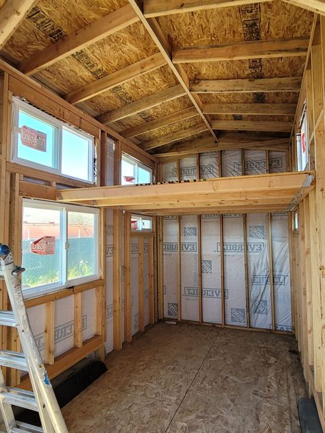 Calculating Tiny House Loft Headroom for Comfortable Living | Tiny House Basics 8 X 16 Tiny House, Tiny House Loft Ideas Layout, Short Loft Ideas, 14x16 Tiny House, Loft Tiny House, 12x24 Tiny House Floor Plans Loft, Tiny Home Loft, 14x40 Tiny House Floor Plans, 12x30 Tiny House Floor Plans