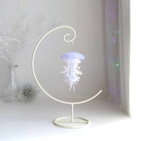 Desk Decor Bedroom, Jellyfish Mobile, Ocean Room Decor, Sea Jellies, Ocean Room, Coastal Beach Decor, Bedroom Desk, Cute Bedroom Decor, Pretty Decor