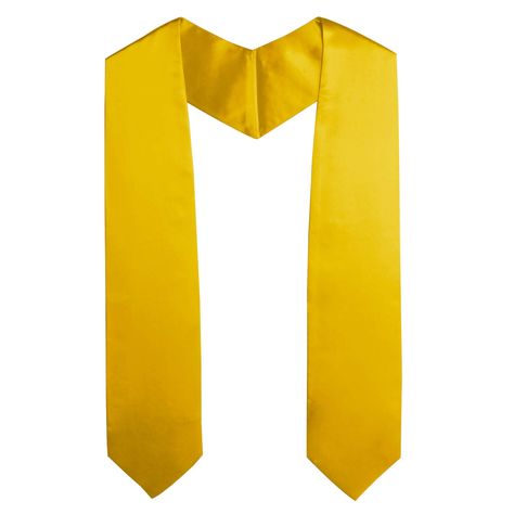 PRICES MAY VARY. 100% Polyester Fabric: 100% Polyester Shiny Satin, Machine Woven Size: 60" long All together, 30" long Each Side, Bottom Width 5", top width 3.5", fronted ends with Point. Graduation Stole for High School, Middle School and Elementary Graduation Education. Our Graduation Stole was able to withstand high temp ironing, iron transfers and hand embroidery. the fabric didn't give your any problems. What You Get: A graduation stole, our friendly customer service and Money Back Promise Elementary Graduation, Gold Clothing, School Middle School, Kids Graduation, University Graduation, Graduation Gown, Graduation Stole, Clothing Factory, Branded Scarves