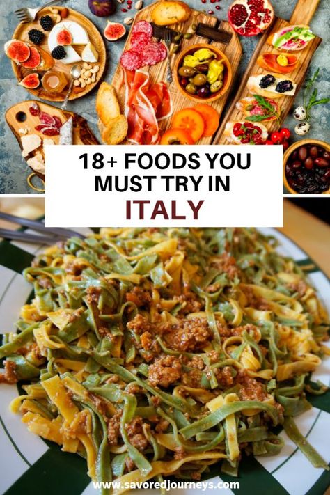 Foods To Try In Italy, Food In Italy, Mediterranean Meals, Shopping In Italy, Food Tourism, Italian Dinner Recipes, Italy Food, Italian Dinner, Italy Trip