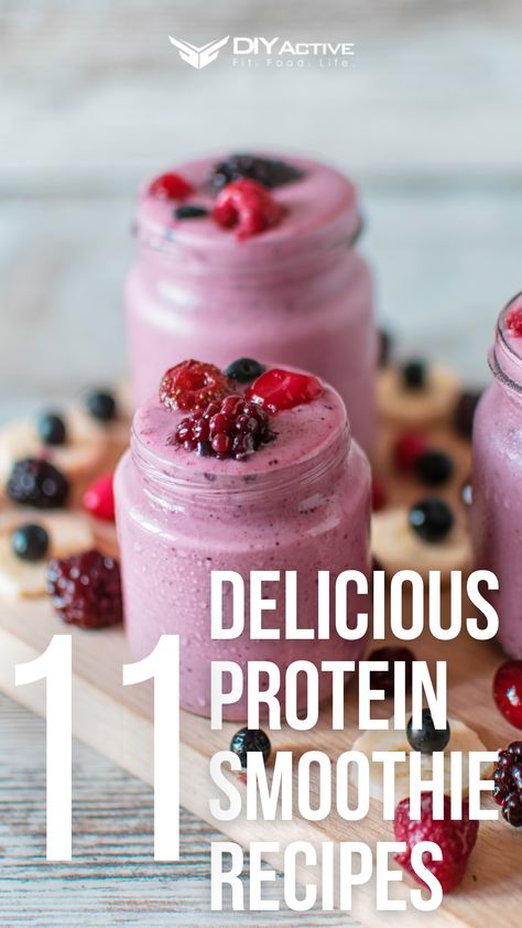 Best Protein Smoothie Recipes, Gainful Protein Powder Recipes, Smoothie Recipes High Protein, Healthy Smoothies With Protein Powder, High Protein Shakes Meal Replacements, Power Smoothie Recipes, Pre Workout Protein Shake Recipes, Smoothie With Protein Powder, Pre Workout Shakes