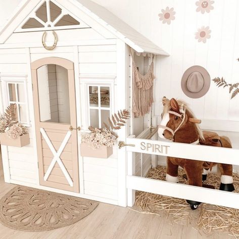 Kids Cubby Houses, Kids Cubbies, Kmart Hacks, Horse Room, Hacks For Kids, Kids Playroom Decor, Cubby House, Cubby Houses, Playroom Design