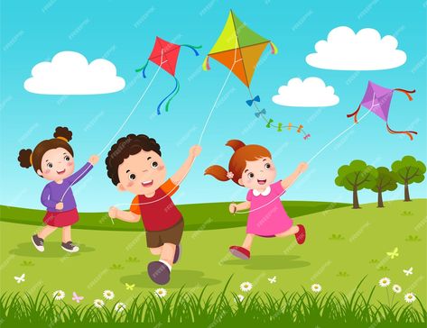 Flying Kites, Kites For Kids, Colored Chalk, Girl Artist, Kite Flying, Paper Boat, Greeting Card Template, Kites, Kids Ride On