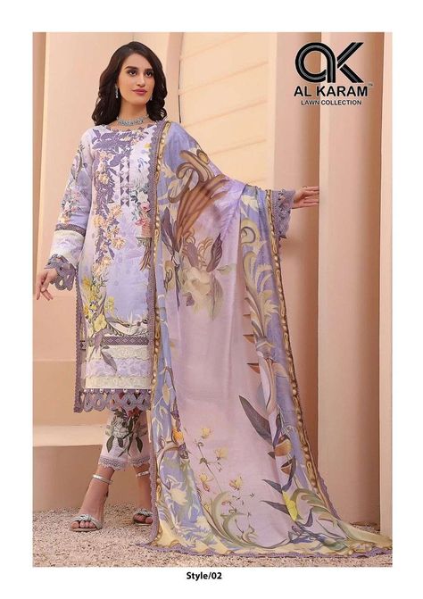 Al Karam Queens Court Cambric Cotton With Printed Pakistani suits collection at wholesale rate Cotton Pakistani Suits, Hena Designs, Purple Emperor, Cotton Suit Designs, Pakistani Designer Clothes, Pakistani Suits Online, Pakistani Fashion Casual, Pakistani Lawn Suits, Indian Salwar Kameez