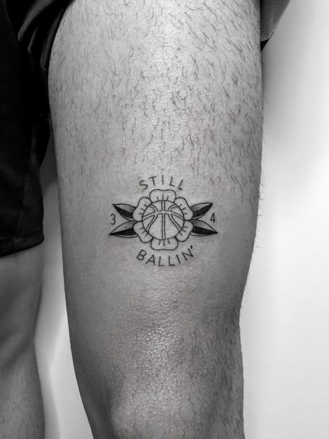 Basketball Wings Tattoo, Cool Basketball Tattoos, Basketball With Wings Tattoo, Nba Tattoos Basketball Players, Basketball Aesthetic Tattoo, Basketball Minimalist Tattoo, Basketball Tattoos Ideas For Women, Tattoos For Athletes, Nba Tattoos For Men