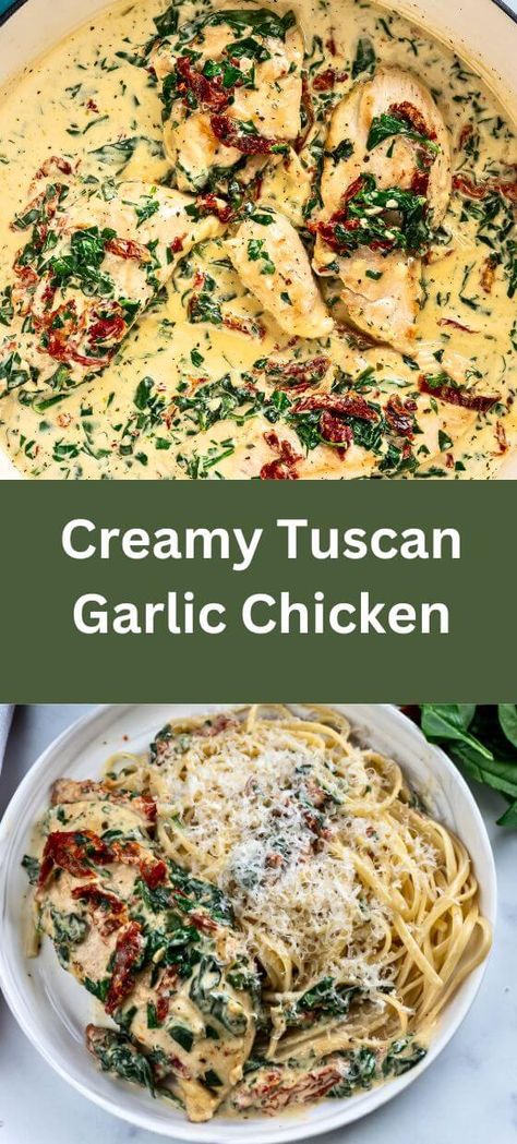 Garlic Tuscan Chicken Recipe – Yummy and fully Chicken And Greek Yogurt Recipes, Tuscan Chicken Recipe, Creamy Garlic Chicken Recipes, Garlic Sauce For Chicken, Creamy Tuscan Chicken, Creamy Tuscan Garlic Chicken, Tuscan Garlic Chicken, Greek Yogurt Chicken, Tuscan Recipes