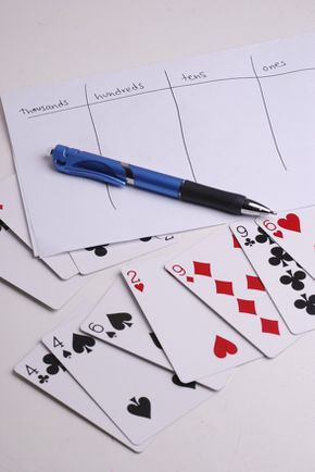 Use a deck of playing cards to practice place value and other math concepts with your second grader! 2 Player Card Games, Place Value Game, Math Card Games, Grade 6 Math, Math 5, Maths Ideas, Math Place Value, Math Activities For Kids, Math Number Sense