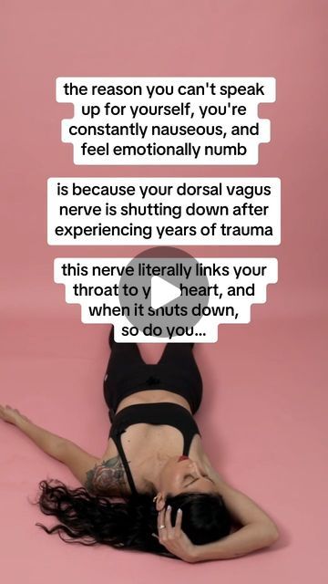 Somatic Exercises with Liz Tenuto on Instagram: "why your nervous system chooses freezing over feeling 👇🏼

ever feel like you're emotionally numb or just can't find the words to speak when you're overwhelmed? 🥹

this could be your nervous system's way of coping with too much stress – it's called dorsal vagal shutdown (aka freeze response) 😮‍💨

your dorsal vagus nerve literally connects your throat to your heart which is why when it starts to shutdown you may also have difficulty speaking, swallowing, crying, or feeling your emotions...

when your body does this, you might notice symptoms like:
✨ a sense of detachment or disconnection from your surroundings
✨ a lack of desire to talk or engage with others
✨ feelings of numbness, where emotions should be
✨ a general sense of lethargy or Dorsal Vagal Shutdown, Dorsal Vagal, Human Garage, Freeze Response, Emotionally Numb, Somatic Exercises, Vagus Nerve, Yoga Exercises, Work Outs