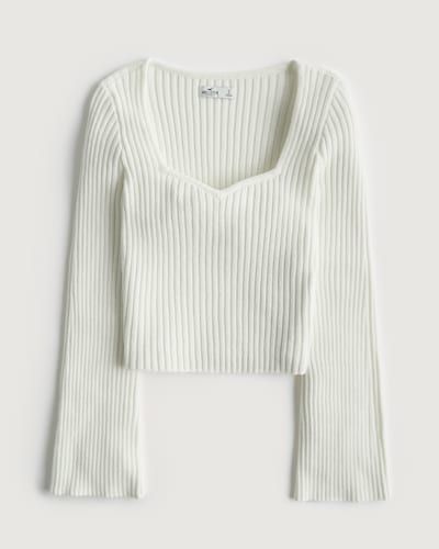 Hollister Sweater, Bell Sleeve Sweater, Wide Sleeves, Dream Clothes, Cute Tops, Women's Tops, Bell Sleeve, Sleeve Sweater, Sweetheart Neckline