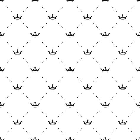 Geometric Crown, King Crowns, Royal Pattern, Digital Paper Free, Vector Patterns Design, Thai Pattern, Black Paper Drawing, Crown Pattern, Indigo Prints