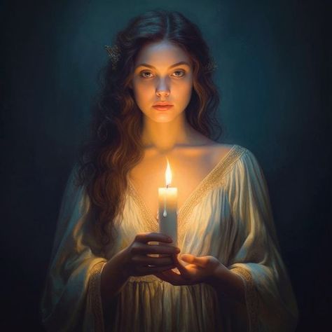 Candle Reference, Woman With Candle, Holding Candle, Night Lights, Art Reference Poses, Beautiful Woman, In The Dark, Light In The Dark, Night Light