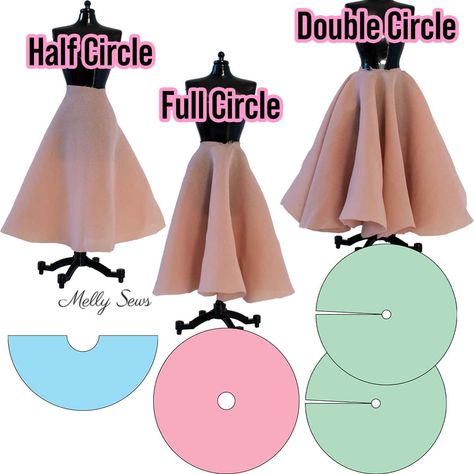 Circle Skirt Free Pattern, Making A Circle Skirt, Easy Circle Skirt Pattern, 2 Yard Skirt Pattern, Full Circle Skirt Pattern Free, Sewing A Circle Skirt, Maxi Circle Skirt Pattern, Spiral Skirt Pattern, How To Sew A Circle Skirt