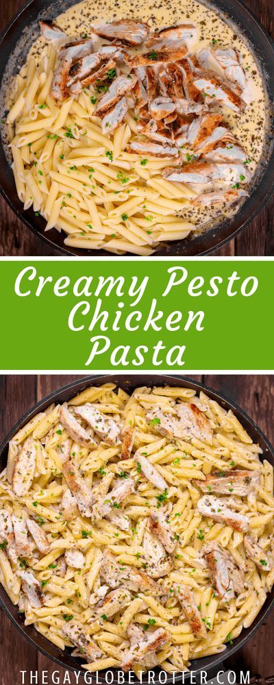 Runner Recipes, Creamy Chicken Pesto Pasta, Ricotta Pesto, Creamy Pesto Chicken, Recipe Runner, Pesto Pasta Recipes Chicken, Chicken Pesto Pasta, Creamy Pesto Chicken Pasta, Creamy Pesto Pasta