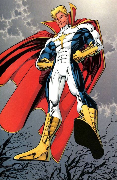 Mighty Man is an ancient entity created by the wizard Fon~Ti. No matter what the host's gender is, they turn into a blond, long haired handsome man. Erik Larsen, Savage Dragon, Legion Of Superheroes, Superman Family, Comic Book Panels, Graphic Novel Art, Human Anatomy Art, Superhero Characters, Story Arc