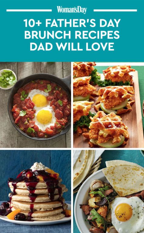 Save these Father's Day brunch recipes for later by pinning this image, and follow Woman's Day on Pinterest for more.  Click through to find more delicious and easy food ideas for a Father's Day brunch. Brunch Ideas For Father's Day, Fathers Day Brunch Decor, Ideas For Father’s Day Dinner, Father’s Day Breakfast, Spring Pie Recipes, Father's Day Breakfast Ideas, Ideas For Father’s Day Brunch, Father's Day Brunch, Brunch Ideas For A Crowd