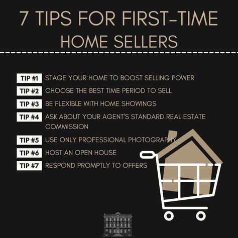 7 tips for first-time home sellers  - tip #1 stage your home to boost selling power - tip #2 choose the best time period to sell - tip #3 be flexible with home showings - tip #4 ask about your agent s standard real estate commission -  tip #5 use only professional photography - tip #6 host an open house - tip #7 respond promptly to offers  #CostaBlancaNort  #DreamHome  #RealEstate  #Property  #HomeBuyers  #Investment  #LuxuryLiving  #BeachfrontProperty  #RetirementHome  #MediterraneanLiving  #Spain  #Expats  #InternationalLiving  #HomeSweetHome  #ParadiseFound  #DreamComeTrue Home Selling Process Infographic, Real Estate Infographic, Process Infographic, Mediterranean Living, Home Selling, Selling Your Home, Home Selling Tips, Paradise Found, Beachfront Property