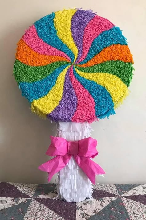 Candy Land Pinata, Lollipop Pinata, Candyland Party, Candy Pop, Slumber Party, Slumber Parties, Let's Celebrate, Lets Celebrate, Lollipop