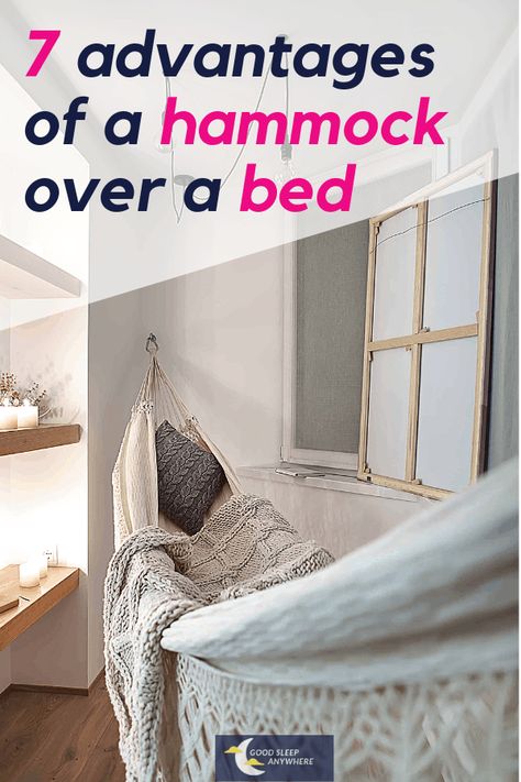 Sleeping Hammock In Bedroom, Bedrooms With Hammocks, Diy Hammock Bed, Hammock For Bedroom, Bedroom Hammock Ideas, Hammock Over Bed, Bedroom With Hammock, Hammock In Living Room, Room With Hammock